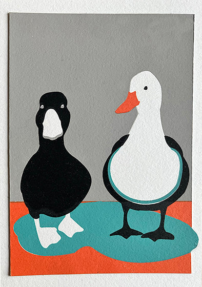 Rabbit & Ducks framed